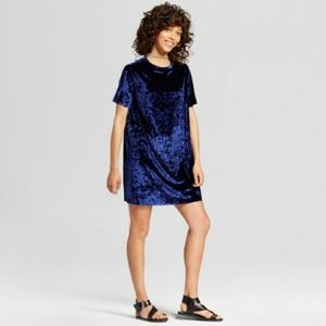 Xhilaration Crushed Velvet T-Shirt Dress